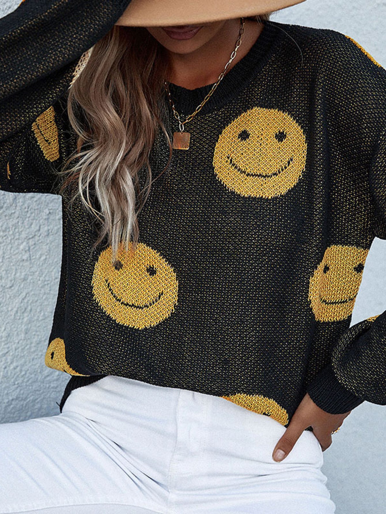 Phoebe Smiley Face Sweater