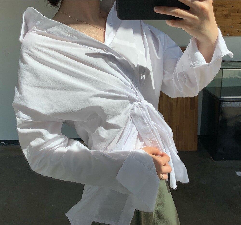 Twisted Drama White Button Up Shirt