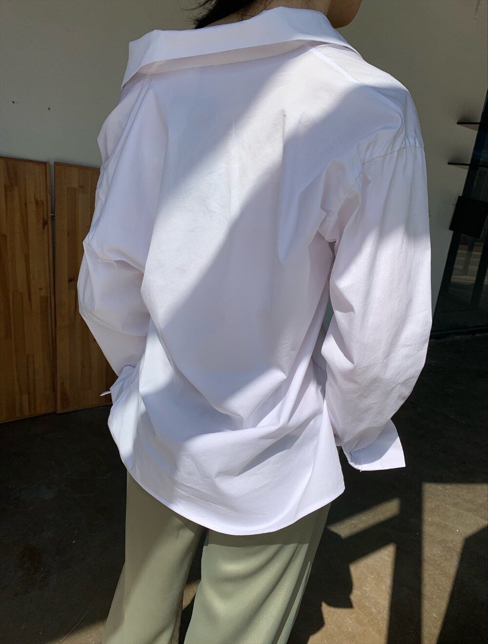 Twisted Drama White Button Up Shirt