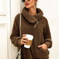 Quarter-Zip Teddy Sweatshirt with Pockets