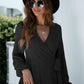 Ruffle Hem Wrap Knot  Blouse