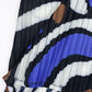 Abstract Print Accordion Pleated Midi Dress