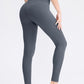 Exposed Seam High Waist Athletic Leggings