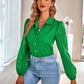 Grid Balloon Sleeve Shirt