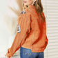 All In Football Patch Sequin Raw Hem Shacket