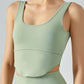 Cutout Curved Hem Sports Tank