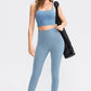Exposed Seam High Waist Athletic Leggings
