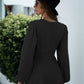 Ruffle Hem Wrap Knot  Blouse