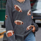 All the Sequins Football Patch Corduroy Sweatshirt