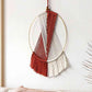 Contrast Fringe Round Macrame Wall Hanging