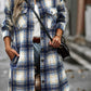 Nina Plaid Button-Up Shacket with Pockets