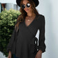 Ruffle Hem Wrap Knot  Blouse