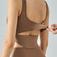 Cutout Curved Hem Sports Tank