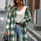 Nina Plaid Button-Up Shacket with Pockets
