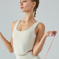 Cutout Curved Hem Sports Tank
