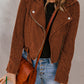 Scarlett Belted Zip-Up Corduroy Jacket