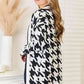 Woven Right Houndstooth Cardigan