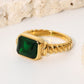 Inlaid Cubic Zirconia Twisted Ring