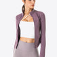 Side Drawstring Zip-Up Sports Jacket