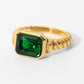 Inlaid Cubic Zirconia Twisted Ring