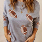 Football Sunday Shimmer Sequin Sweatshirt