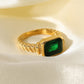 Inlaid Cubic Zirconia Twisted Ring