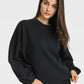 Dropped Shoulder Round Neck Sports Top