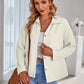 Waffle-Knit Button Up Shirt Jacket