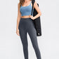Exposed Seam High Waist Athletic Leggings