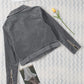 Scarlett Belted Zip-Up Corduroy Jacket