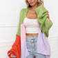 Tracy Color Block Cardigan Sweater