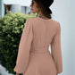 Ruffle Hem Wrap Knot  Blouse