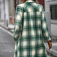 Nina Plaid Button-Up Shacket with Pockets