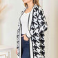 Woven Right Houndstooth Cardigan