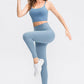 Exposed Seam High Waist Athletic Leggings