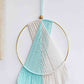 Contrast Fringe Round Macrame Wall Hanging