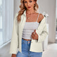 Waffle-Knit Button Up Shirt Jacket