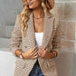 Houndstooth Double-Breasted Blazer