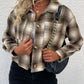 Plaid Button-Up Dropped Shoulder Shacket