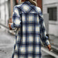 Nina Plaid Button-Up Shacket with Pockets