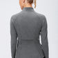 Zip Up Exposed Seam Top with Pockets