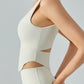 Cutout Curved Hem Sports Tank