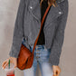 Scarlett Belted Zip-Up Corduroy Jacket