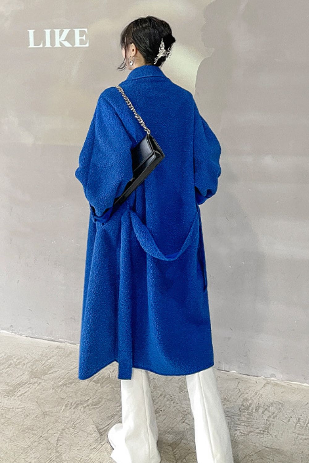 Sabriel Double-Breasted Belted Sherpa Coat