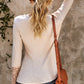 Crochet Lace Hem Sleeve Button Top
