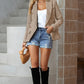 Houndstooth Double-Breasted Blazer