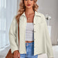Waffle-Knit Button Up Shirt Jacket