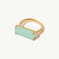 18K Gold-Plated Natural Stone Ring