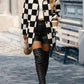Double Take Checkered Coat