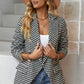 Houndstooth Double-Breasted Blazer